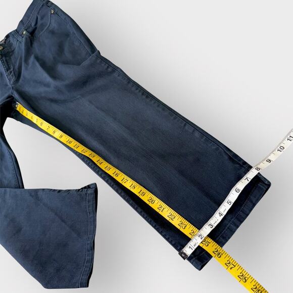 Talbots Petites Denim Cropped Straight Leg Stretch Jeans Size 14P Washed Black - Picture 10 of 12